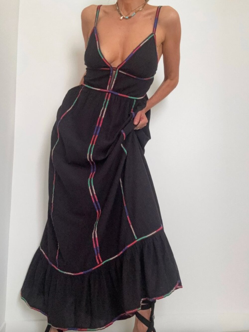 SCOTCH & SODA Multicolor Embroidery Beaded Dress 40 US 8